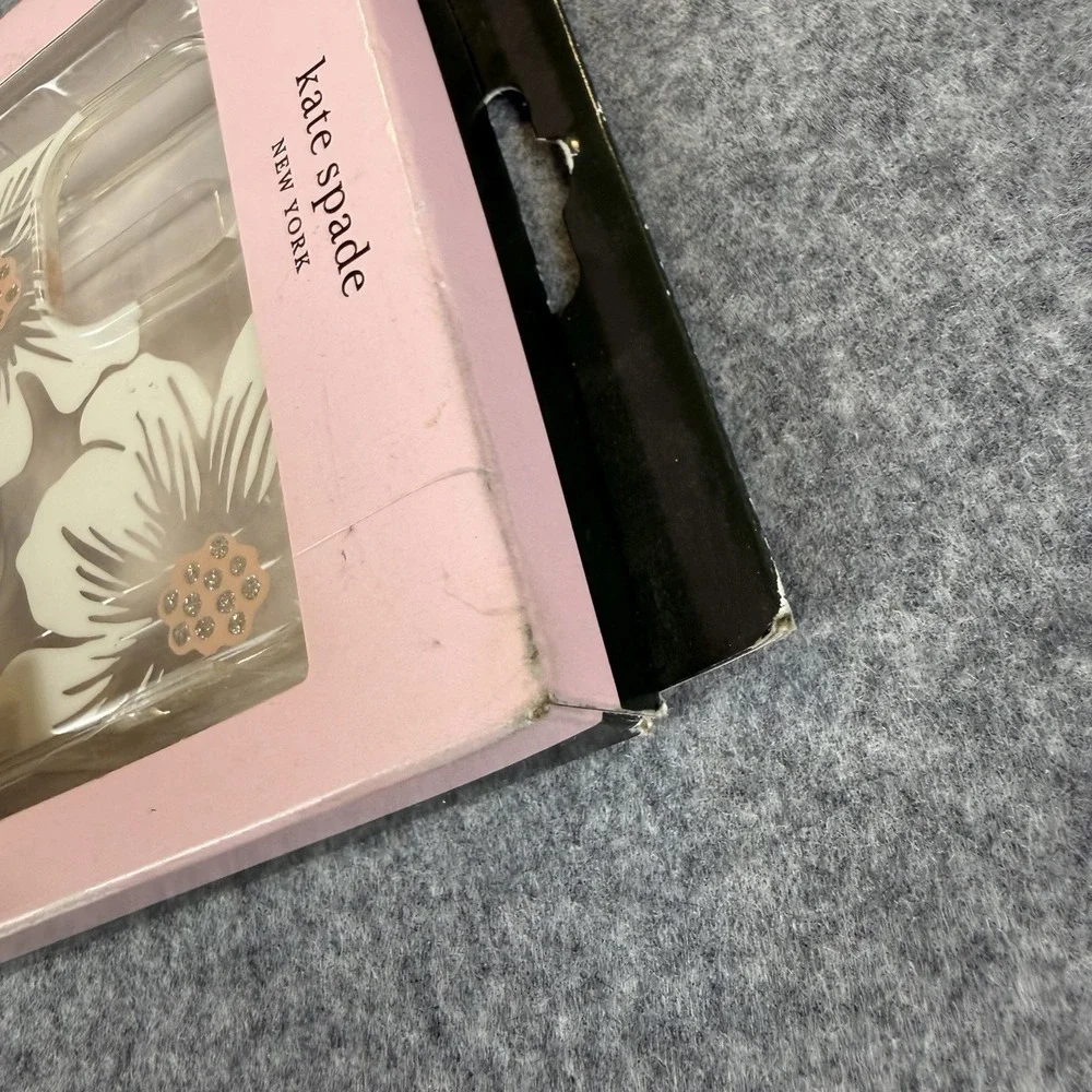 Kate Spade iPhone 14 Plus Case MagSafe Hollyhock Floral Clear Protective Cover